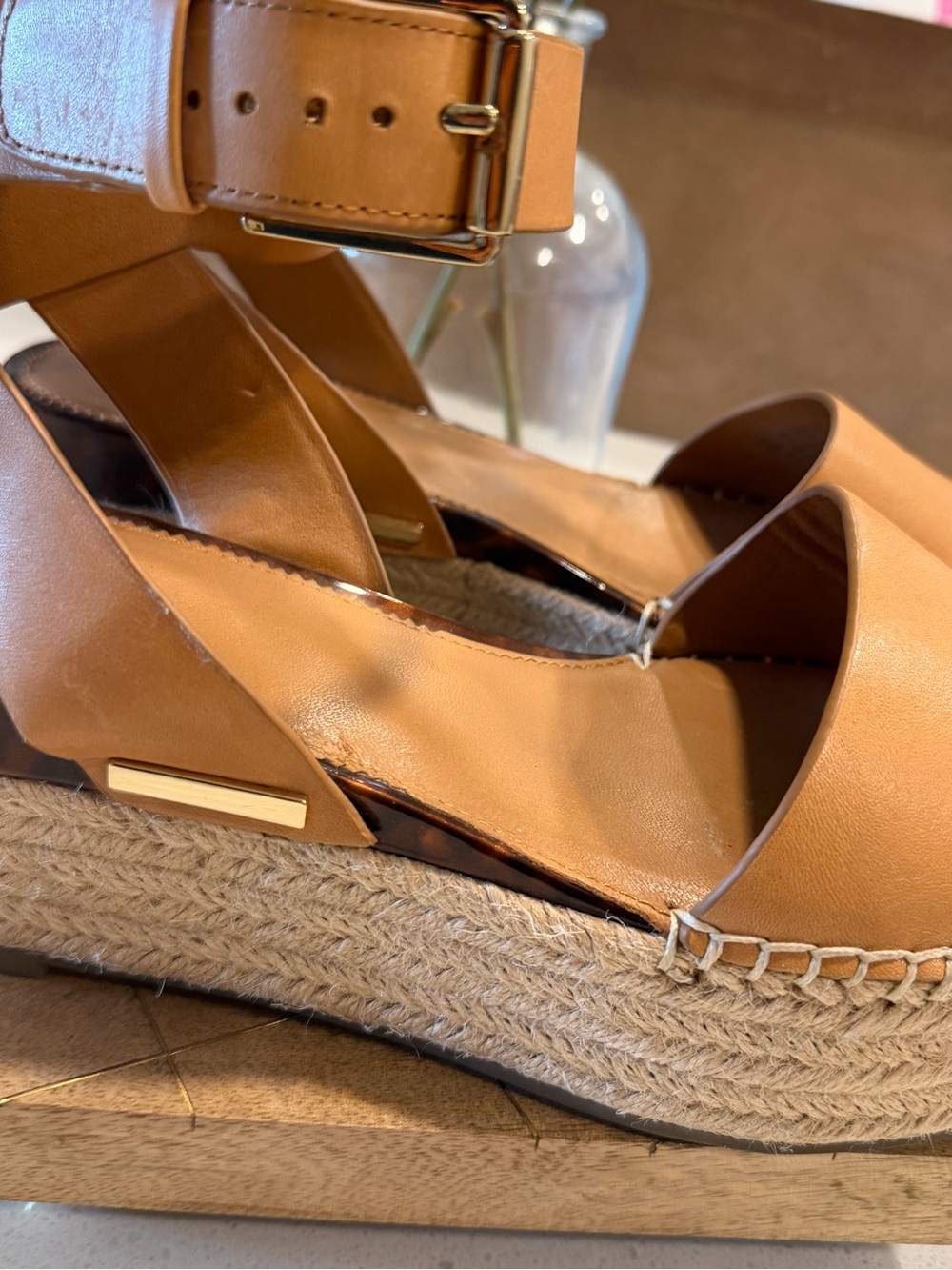 Sarto by Franco Sarto Lexie Ankle Strap Espadrille Sandal Camel Women Sz 10 - Picture 7 of 7